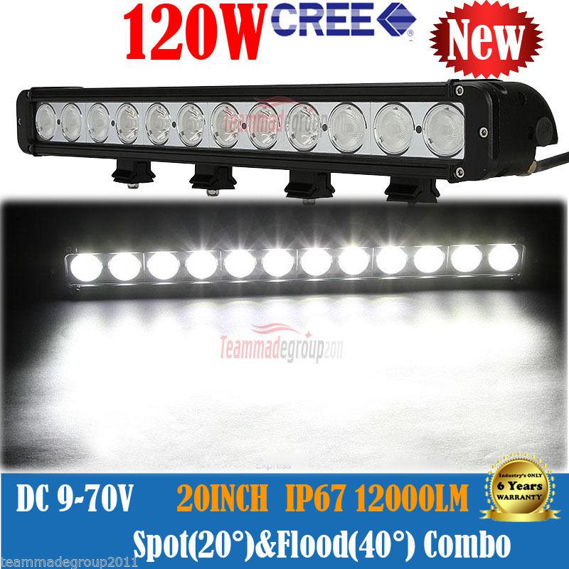 20inch 120w cree led work light bar lamp flood/spot/combo 4wd atv 180w/240w/300w