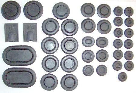 1968 mustang/cougar rubber plug kit, 38 pieces