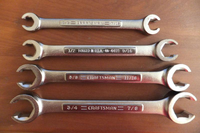 Craftsman 4 pc. s.a.e. (standard) flair nut combination wrench set