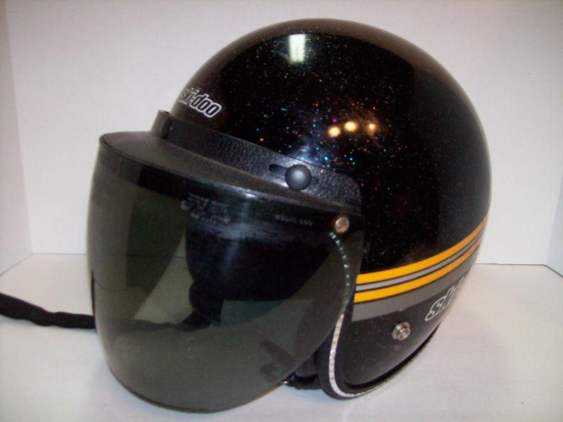 Nice vintage 85 ski-doo metal-flake snowmobile-motorcycle helmet model 100 sz m