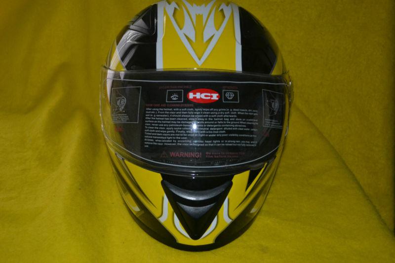 Hci dot full face motorcycleyellow blade atv medium