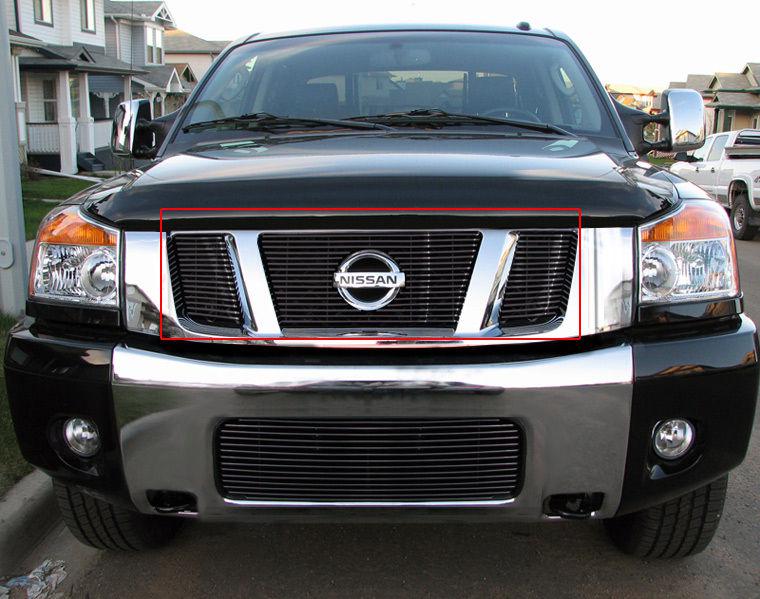 Viogi fit:08-11 2011 nissan titan w/l billet grille upper black