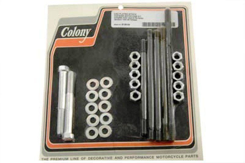 Cadmium engine case bolt kit for hd flathead ul models 1940-1948