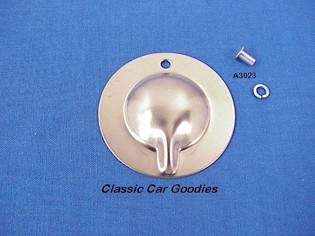 1928-1929 ford grille crank hole cover (1) stainless steel
