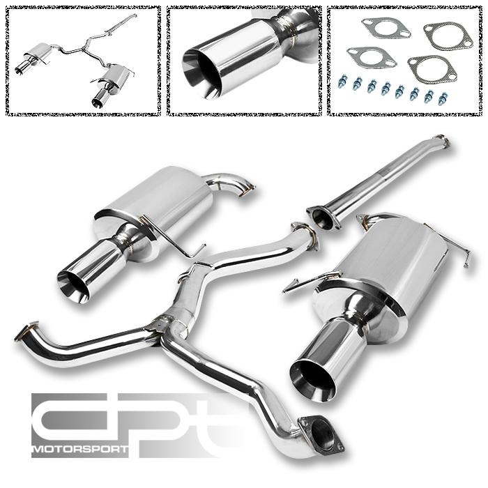 Legacy gt bl/bp turbo dohc stainless catback exhaust muffler 4" dual tip+gasket