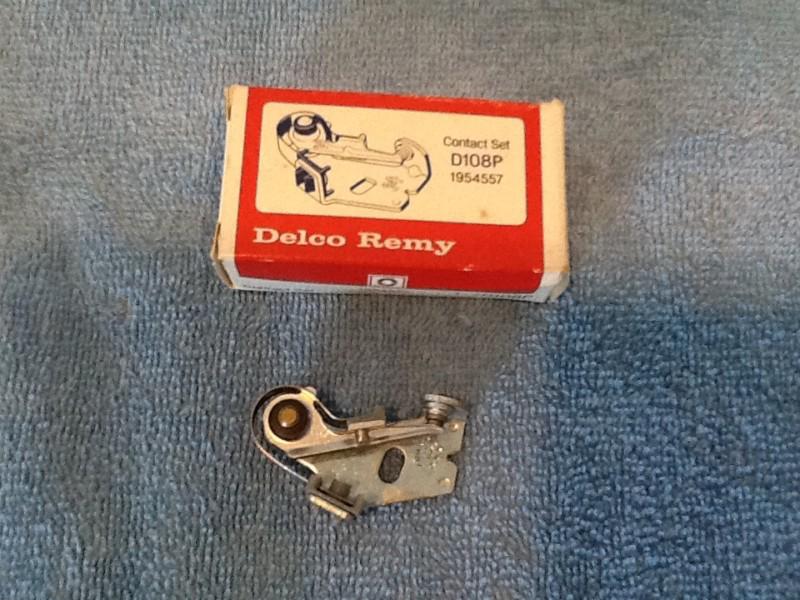  nos d-108p delco points/contact set 1954557 chevrolet corvette gm made in usa 