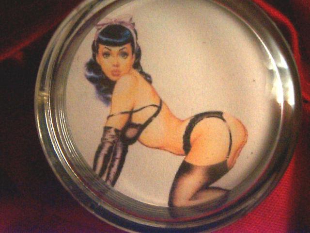 Chamber maid rat rod steering wheel spinner knob pin up girl suiside nob