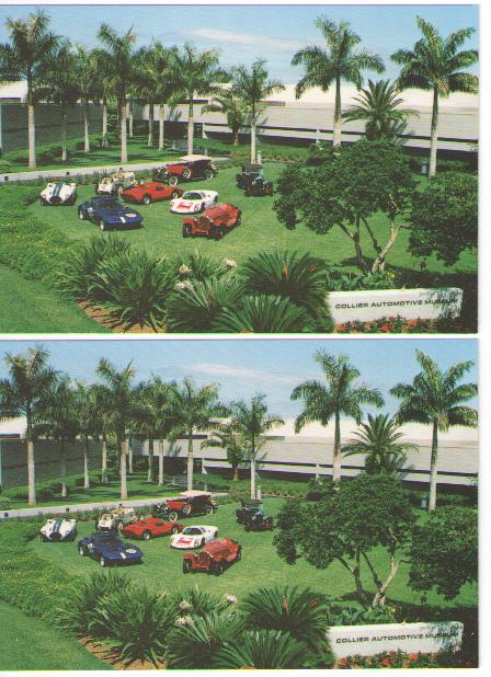 Collier automobile museum postcard - lot of 2 - must see! - free shipping!!