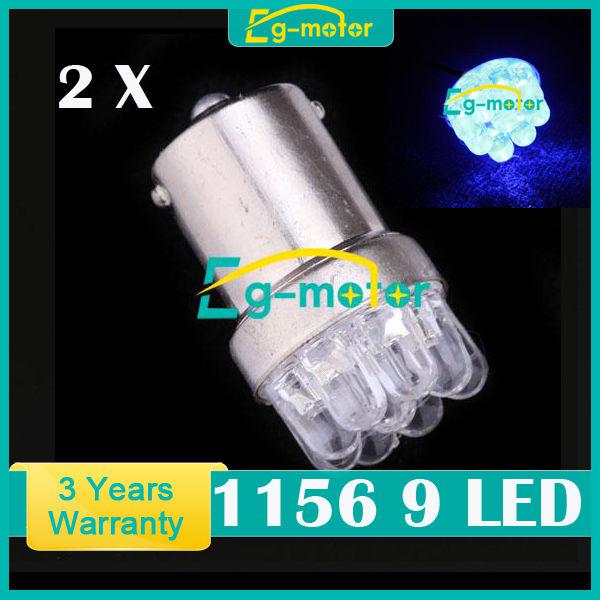 2x blue ba15s 1156 382 g18 9 led tail brake turn signal light bulb lamp dc 12v