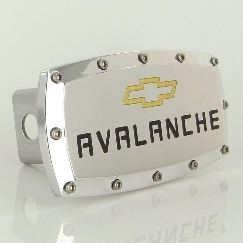 Chevy avalanche logo chrome billet w/ tow hitch cover