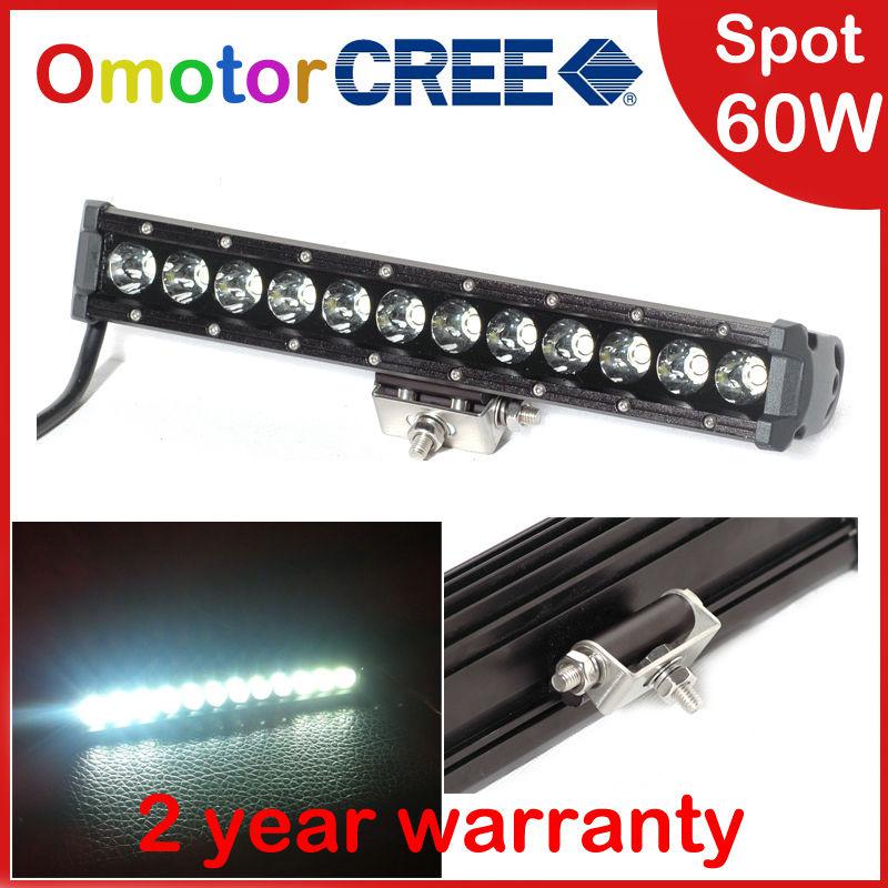 New 60w cree led work light bar driving lamp flood spot offroad truck suv atv