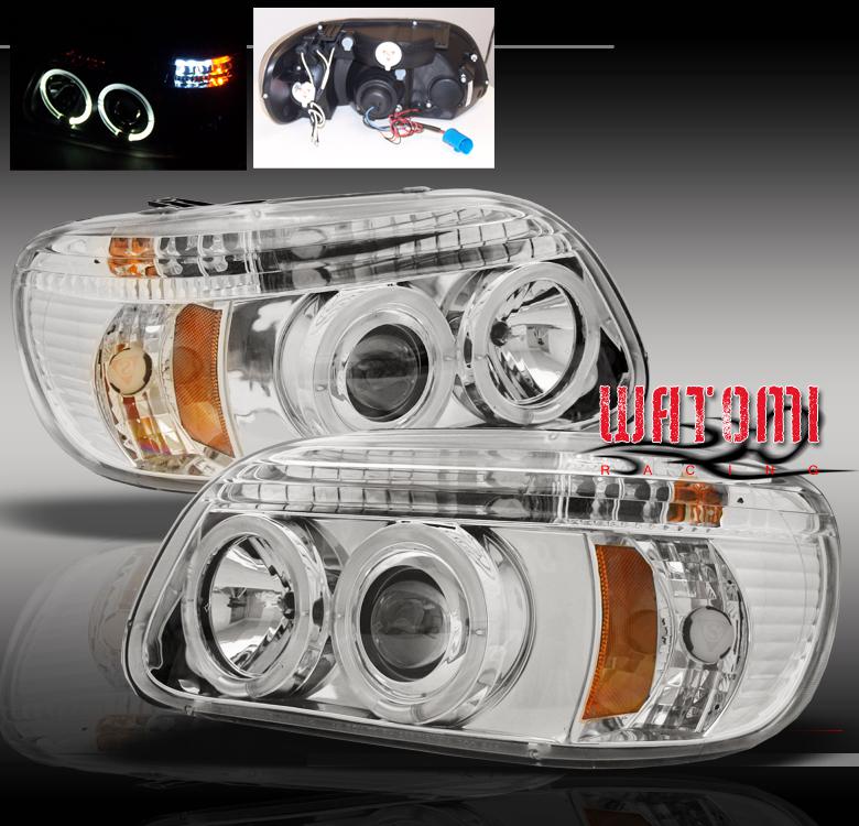 95-01 ford explorer halo projector headlights 97 99 00