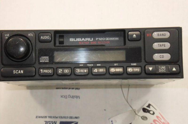 Radio am-fm-stereo cassette subaru legacy outback 2000 2001 86201ae08a oem