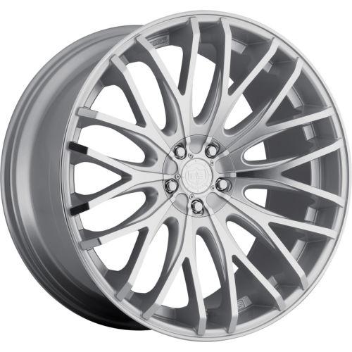 20x8.5 silver tis 537ms wheels 5x4.5 5x120 +40 mitsubishi lancer evolution