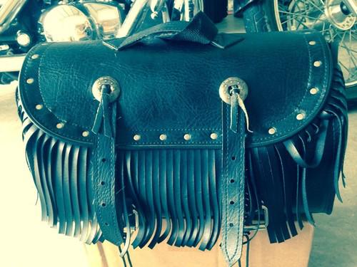 All american rider traveler travel bag leather concho 