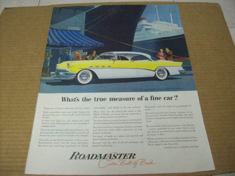 1956 buick roadmaster 4 dr. hardtop advertisement, vintage ad