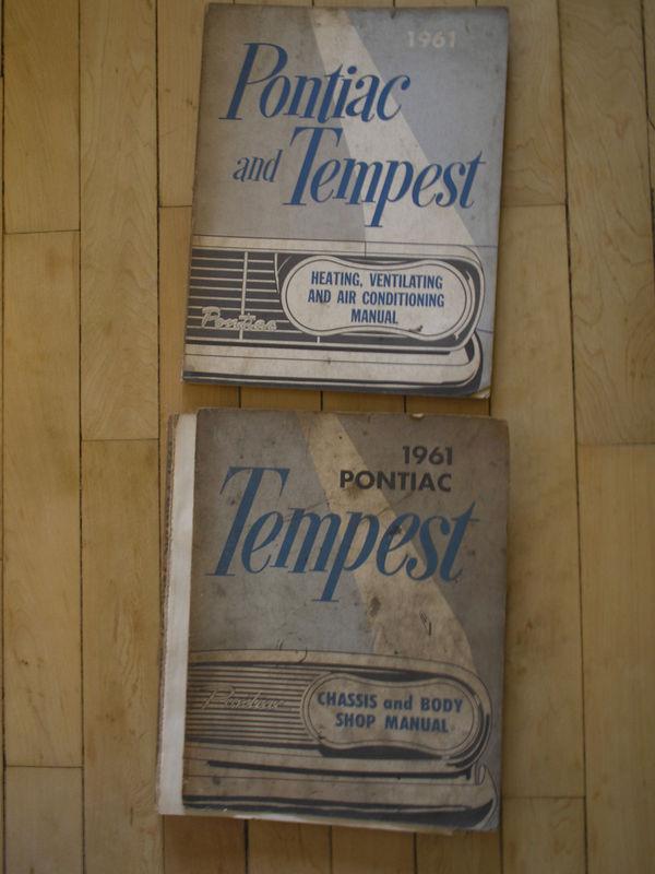 1961 pontiac and tempest heating and air conditioning manual and body shop manua