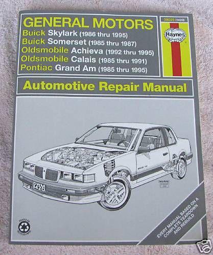 Haynes general motors 85-95 select models repair manual