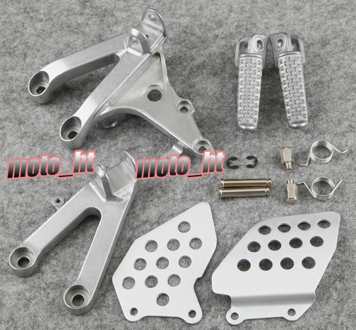 Rider foot pegs l&r footrest brackets front for honda 07 08 09 10 11 cbr 600 rr