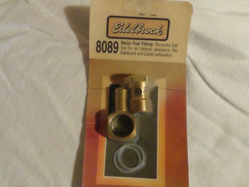 Edelbrock 8089 banjo fuel fitting nib