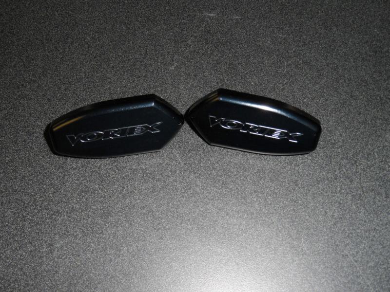 2013 yamaha r1 r-1 yzf set of vortex mirror block off plates/ caps black 09-13