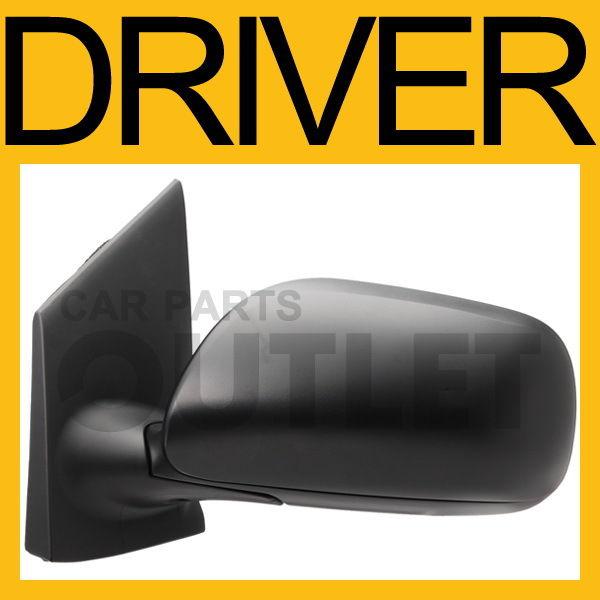 07-10 toyota yaris sedan driver side mirror manual folding unpainted non heated