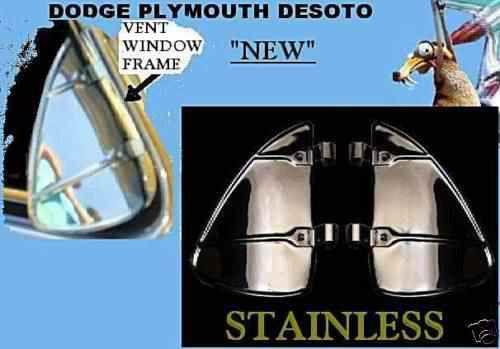 New - vent window breezies vintage style accessorie stainless pair set