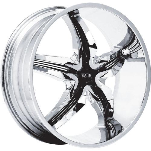 22x9 chrome status dystany wheels 5x4.5 5x4.75 +15 ford ranger mustang explorer