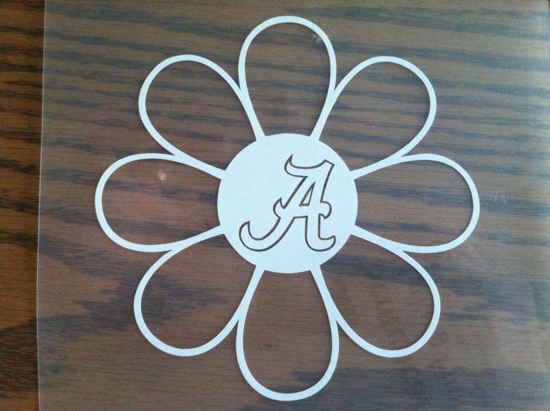 Alabama crimson tide flower vinyl decal sticker car truck laptop girlie saban