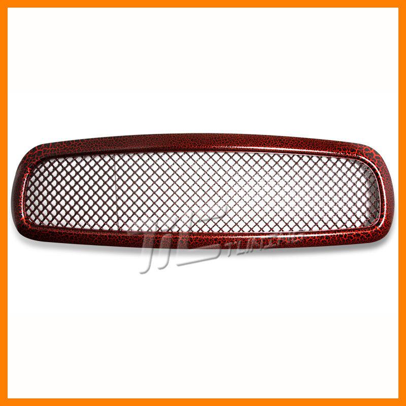 1997-2004 dodge dakota red black front grille upper grill leopard skin pattern