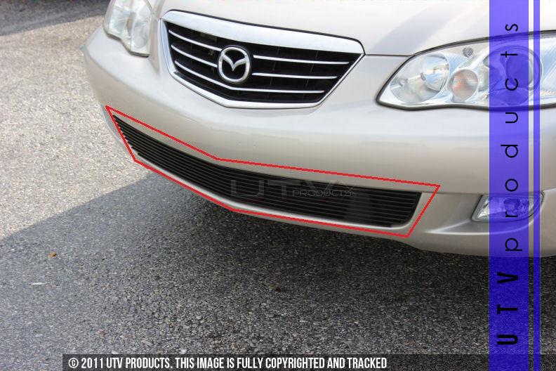 2001 - 2002 mazda millenia 1pc full bumper black billet grille kit 01 02