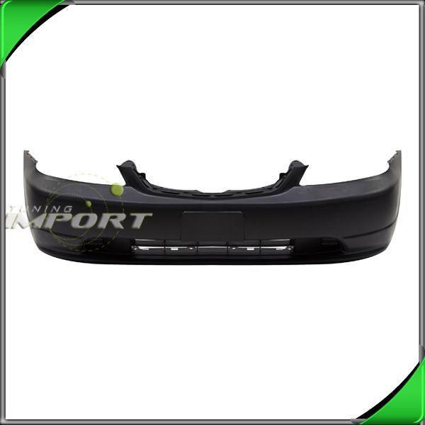 01-03 honda civic 2/4dr front bumper cover replacement black plastic non-primed