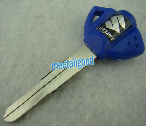 Blade key motorcycle suzuki gsxr 600 750 1000 1300 sv 650 dl1000 blue