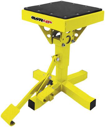 New msr pro-lift motocross/dirtbike stand aluminum, yellow, 9.5" to 14.5" tall