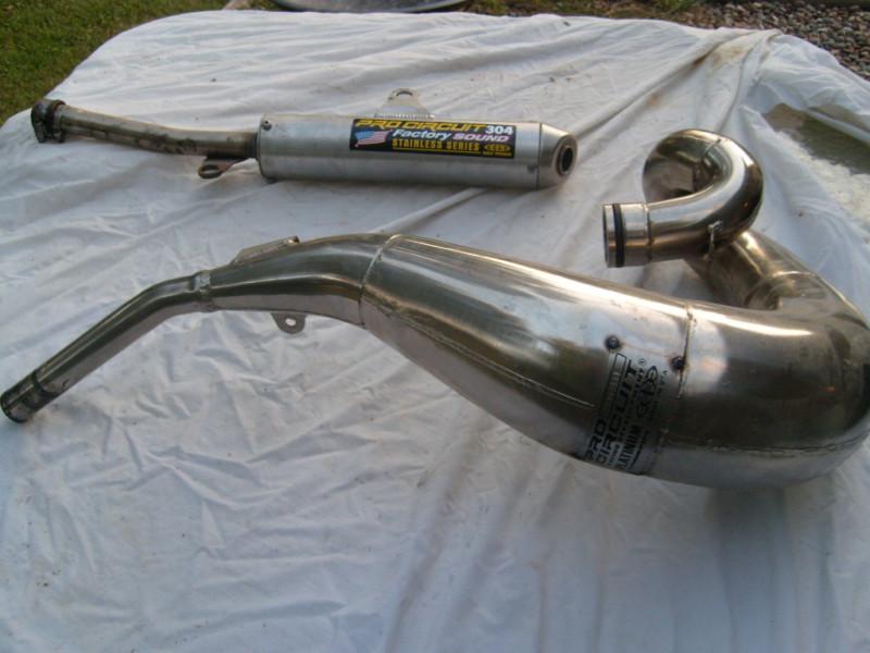 1992 suzuki rm250 rm 250 pro circuit exhaust pipe silencer euc