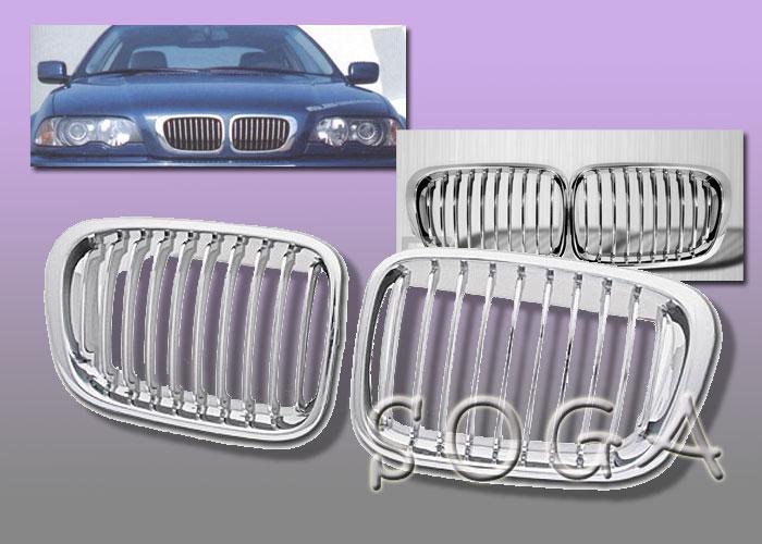 99-01 bmw e46 3-series 4dr chrome front grille 1999 new