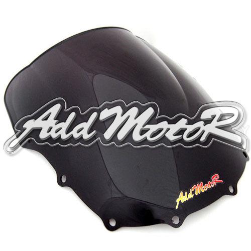 Motorcycle windscreen windshield fit zzr400r 93-07 black ws4104