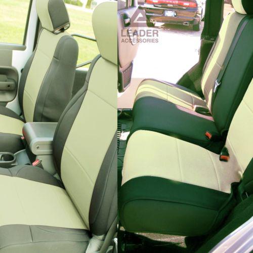 4-door custom front & rear seat covers with airbag tan jeep wrangler jk 2007 