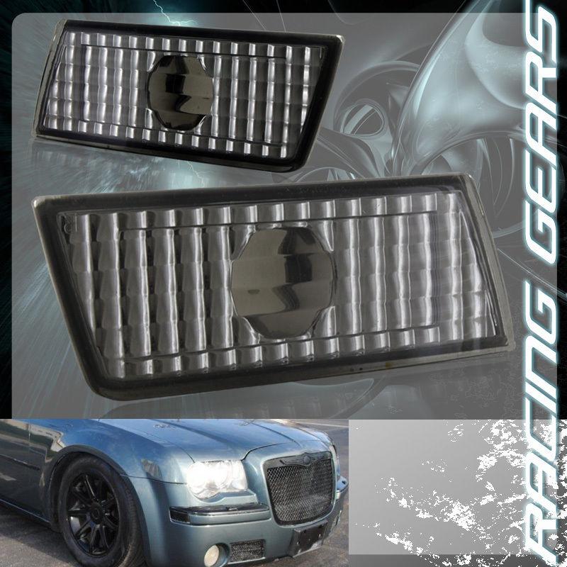 2005-2010 chrysler 300 300c chrome housing smoked lens side marker signal lights