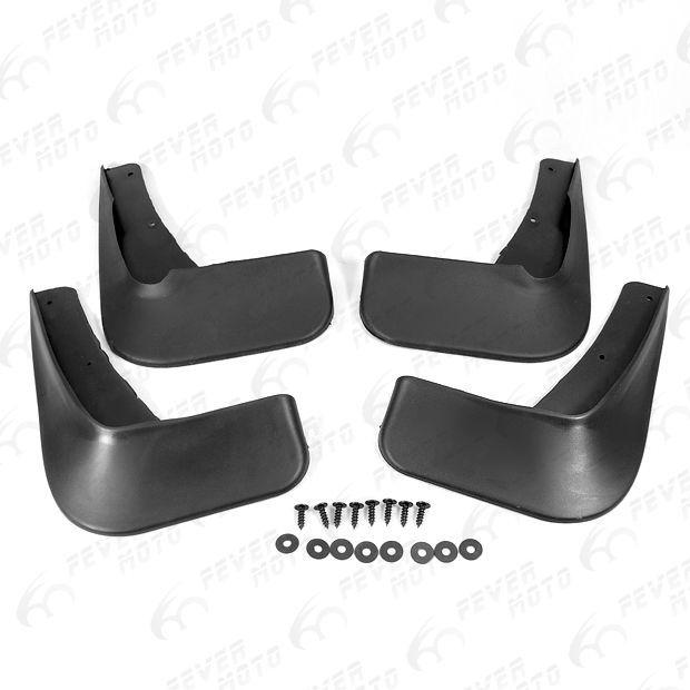 Fm new black mud flaps splash guard fender for mitsubishi lancer 09 10 11 set