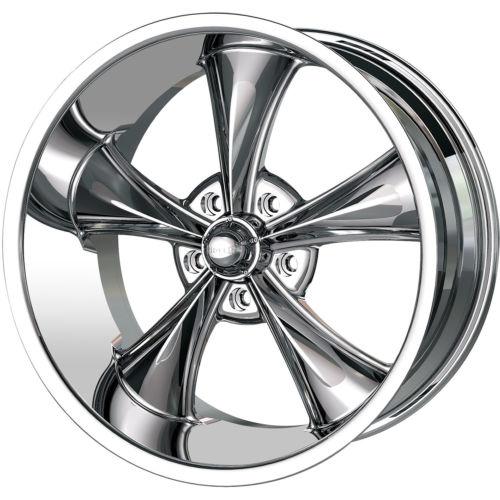 17x7 chrome ridler style 695 wheels 5x4.5 +0 ford galaxie mustang fairlane