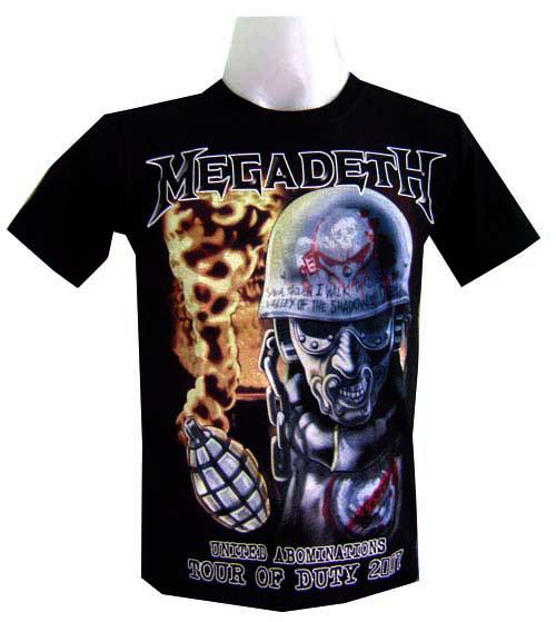 New rock band music megadeth skull heavy metal black t-shirt men sz s,m,l,xl,xxl