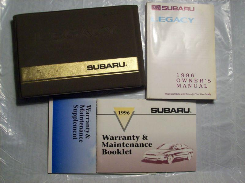 Find 1996 SUBARU LEGACY OWNERS MANUAL WITH CASE in Walpole