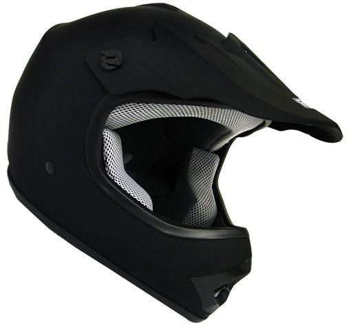 Youth matte black motocross motorcross dirt bike off-road mx atv helmet~s/small