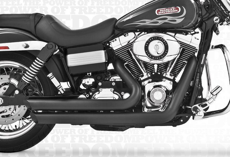 Freedom performance exhaust amendment slash-out black for harley fxd 1991-2005