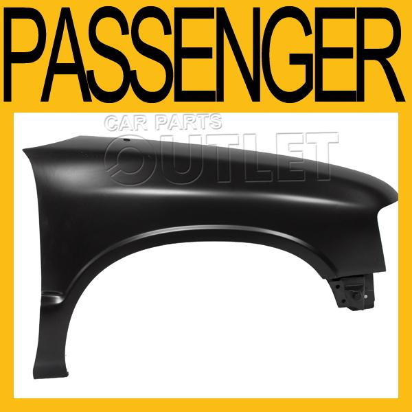 1996-1998 isuzu hombre passenger front fender primered black steel primed right