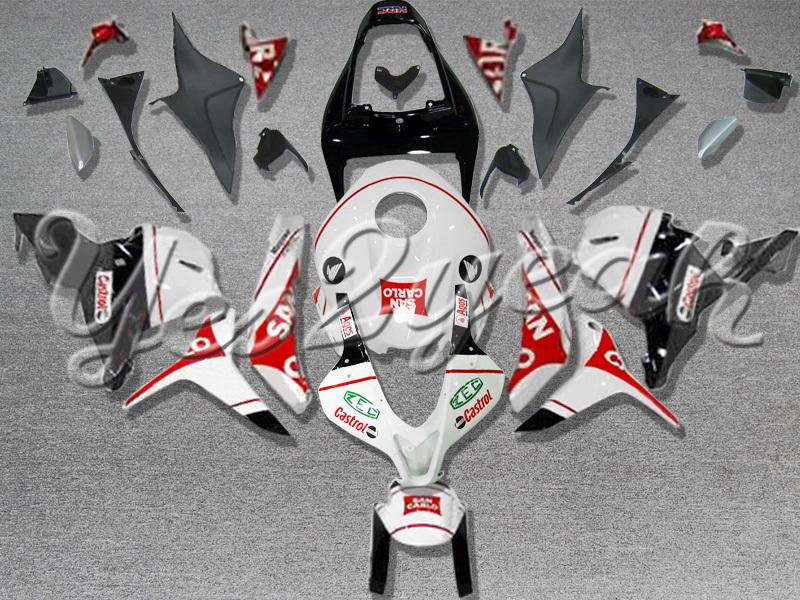 Injection molded fit cbr600rr 2009 2010 2011 2012 white black fairing zn1014