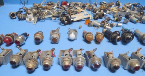 Vtg drake faceted &amp; non panel mount indicator lights 5 lb job lot rat hot rod