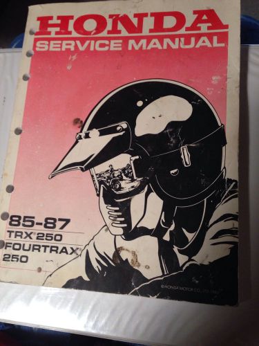 Honda trx250 fourtrax 250 (85-87) service manual p/n 61ha802 used