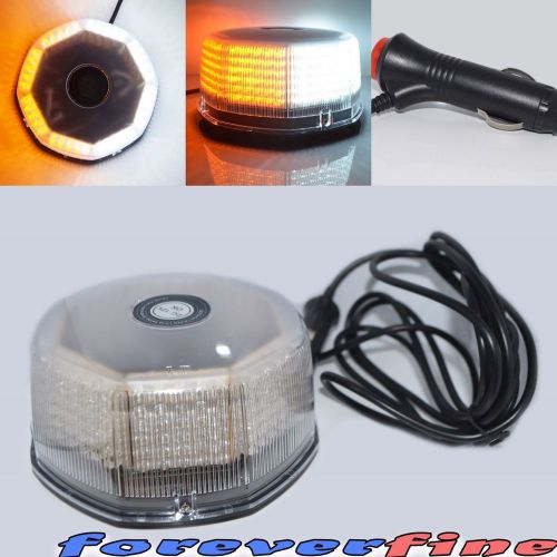 240 led yellow white emergency/hazard/warning strobe light roof round magnetic l